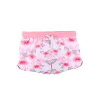 TOPModel Shorts kurze Hose Blumendruck weiß rosa