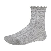 Ysabel Mora 3er Pack Mädchen Strümpfe Socken Herz beige rosa grau
