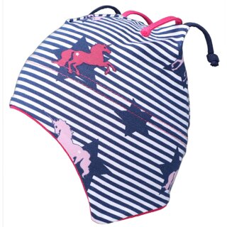 Fiebig Jersey Bindemütze Einhorn Mütze marine Streifen
