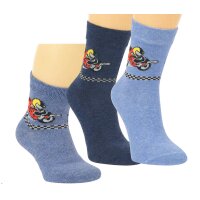 Riese Jungen Strümpfe Socken 3er Pack Motorrad...