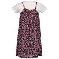 Blue Seven Mädchen Set Trägerkleid Kleid Rosen T-Shirt schwarz