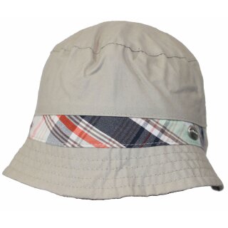 Maximo Hut Mütze Bindemütze Jungen Sommerhut beige karo