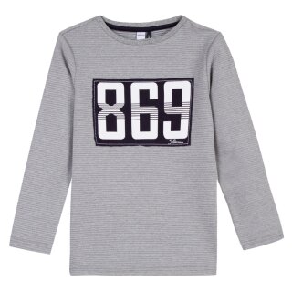 3 Pommes Jungen Langarmshirt T-Shirt Langarm 869 gris shine
