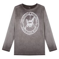 3 Pommes Jungen Langarmshirt T-Shirt Langarm Gitarre gris...