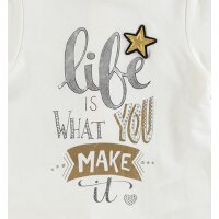 Sarabanda Mädchen Kleid Langarm Sweatkleid Rüschrockteil hinten beige