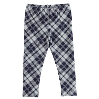 Sarabanda Mädchen Leggings Karo dunkelblau gray melange kariert