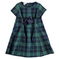 iDO Mädchen Kleid kariert große Schleife...