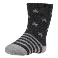 Ysabel Mora 2er Pack baby Strümpfe Socken Sterne dunkelgrau grau
