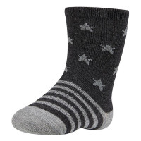 Ysabel Mora 2er Pack baby Strümpfe Socken Sterne (52179) dunkelgrau grau Gr. 15/16