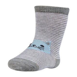 Ysabel Mora 2er Pack baby Strümpfe Socken Streifen Kater Katze grau