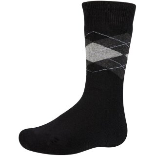 Ysabel Mora 2er Pack Jungen Thermosocken Strümpfe Socken gemustert schwarz grau