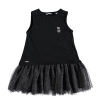 Sarabanda Mädchen Set Kombination Kleid Sweatshirt schwarz leo