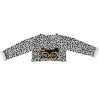 Sarabanda Mädchen Set Kombination Kleid Sweatshirt schwarz leo