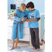 Wörner Jungen Schlafanzug Pyjama lang Single Jersey (442156) blau Gr. 140