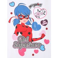 Miraculous Ladybug Schlafanzug lang Pyjama weiß blau Gr. 104
