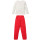 Miraculous Ladybug Schlafanzug lang Pyjama hellgrau rot Gr. 104