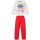 Miraculous Ladybug Schlafanzug lang Pyjama hellgrau rot Gr. 116