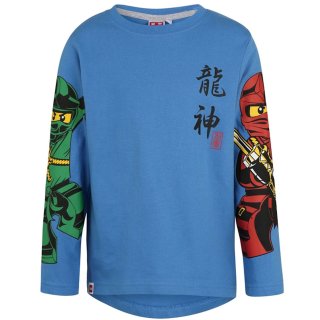 Lego Ninjago Jungen Langarmshirt T-Shirt Langarm (2173) Gr. 104 blau