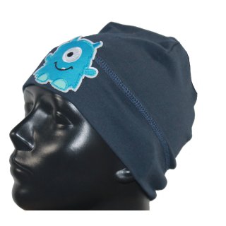 Fiebig Jersey Mütze Jungen Monster marine blau