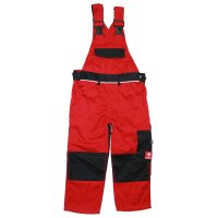 Kinder Arbeitshose Latzhose Engelbert Strauss Rot/Schwarz