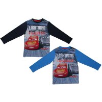 Disney cars Langarmshirt 95 Lightning McQueen Fotodruck blau