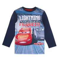 Disney cars Langarmshirt 95 Lightning McQueen Fotodruck blau
