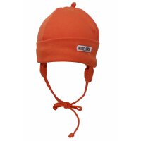 Fiebig Baby Mütze Bindemütze Ohrenschutz orange...