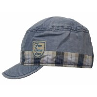 Maximo Basecap Mütze jeansblau kariert...