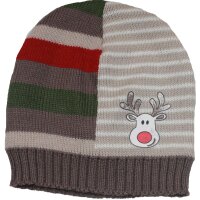 Fiebig Jungen Strickmütze Winter Mütze Elch Gr....