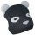 Fiebig Jungen Strickmütze Winter Mütze Bär Ohren schwarz