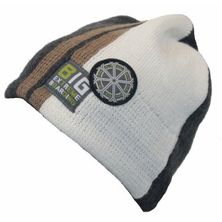 Fiebig Jungen Mütze Strickmütze Fleeceband grau weiß Gr. 53