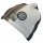 Fiebig Jungen Mütze Strickmütze Fleeceband grau weiß Gr. 53