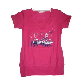 Sarabanda 2er Pack T-Shirt Longshirt Mädchen (E876) pink hellgrün Gr. 104