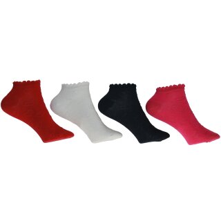 Riese Mädchen Strümpfe SneakeRiese 4er Pack Socken Herz pink rot weiß marine