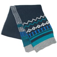 Fiebig Jungen Strickschal Schal ca. 20x134 cm marine Muster