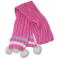 Fiebig Mädchen Bommel Strickschal Schal ca. 14x130...
