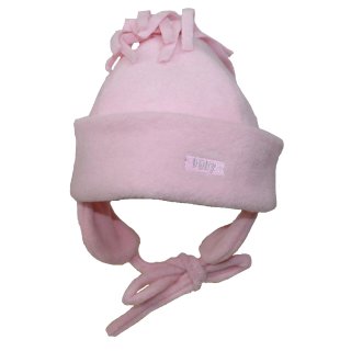 Fiebig Baby Wintermütze Fleece Bindemütze Mütze (70210)  rosa Gr. 43