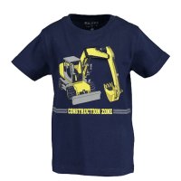 Blue Seven Jungen Bagger Baufahrzeuge T-Shirt blau Blick...