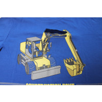 Blue Seven Jungen Bagger Baufahrzeuge T-Shirt (802147/530) ocean blau Gr. 128