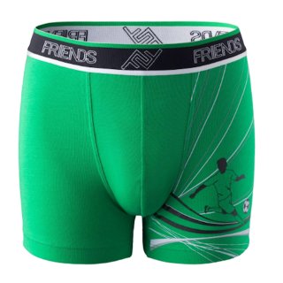 FRIENDS Jungen Boxershorts Shorts Unterhose Fußball grün Baumwolljersey