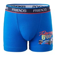 FRIENDS Jungen Boxershorts Rennwagen Shorts Unterhose blau