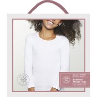 Ysabel Mora Mädchen Kinder Unterhemd Langarm weiß Geschenkverpackung