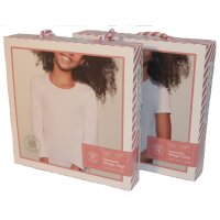 Ysabel Mora Mädchen Kinder Unterhemd Langarm weiß Geschenkverpackung