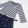 B-Ware Sigikid Kleid Langarm Streifen Punkte dunkelblau