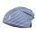 Maximo Jungen Beanie Mütze gefüttert Reflexmotiv GOTS blau grau