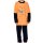 Wörner Jungen Schlafanzug lang Pyjama Single Jersey Radlader orange