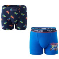 FRIENDS Jungen 2er Pack Boxershorts Rennwagen Flugzeuge...