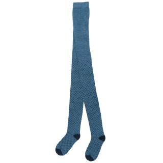 Riese Mädchen Strumpfhose jeans blau Punkte