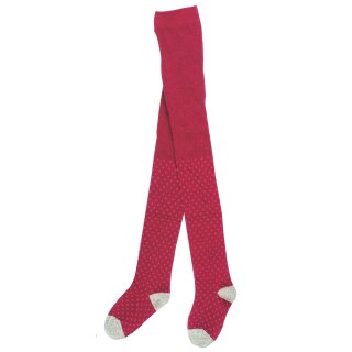 Riese Mädchen Strumpfhose beere rot Punkte