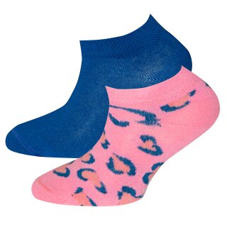 Ewers Mädchen Sneaker Strümpfe Söckchen 2er Pack leo blau